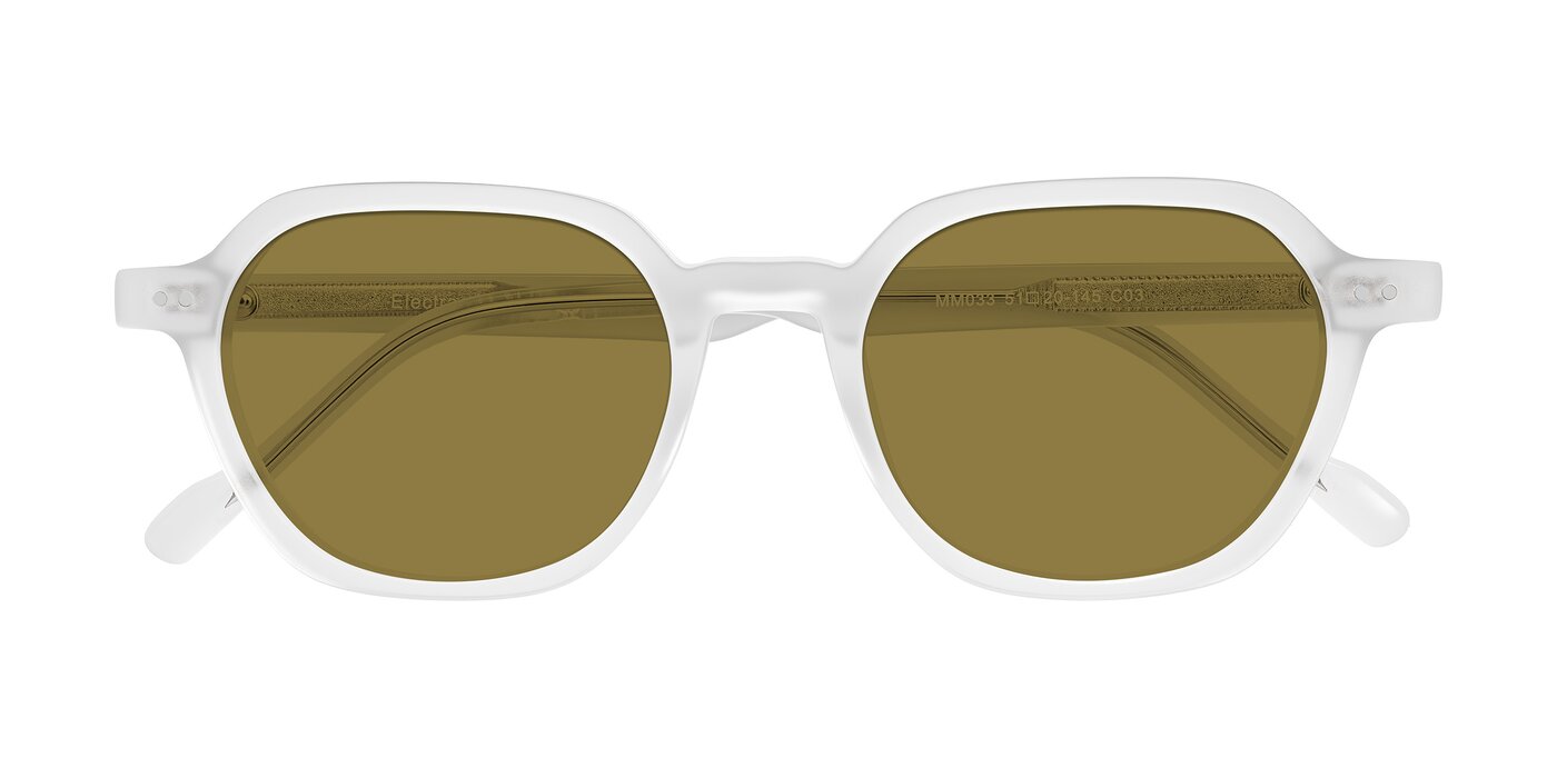 Electra - Transparent White Matte Polarized Sunglasses