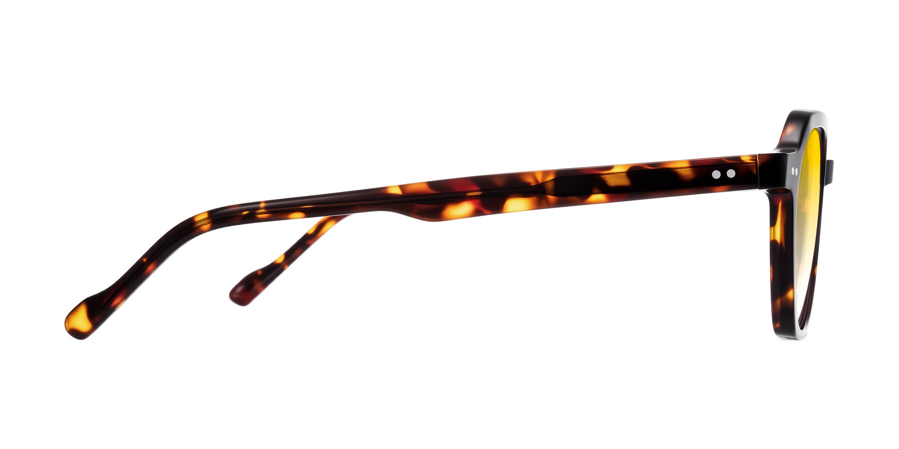 Side of Electra in Tortoise with Yellow Gradient Lenses