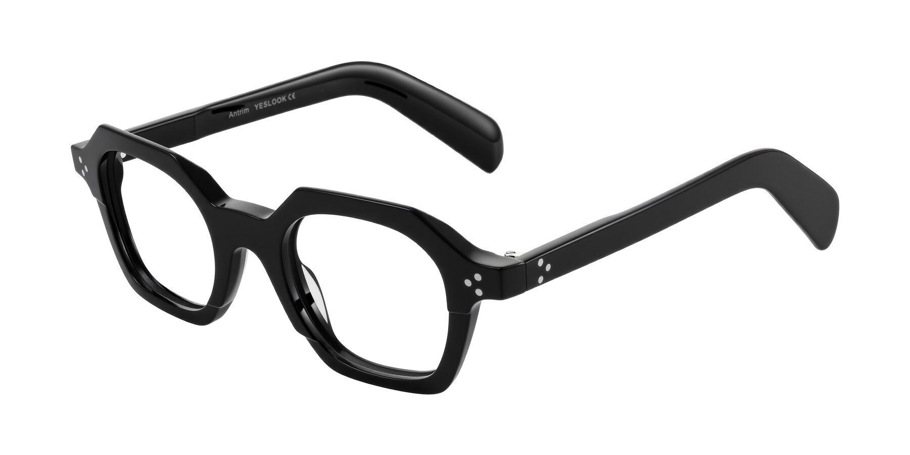 Angle of Antrim in Black with Clear Eyeglass Lenses