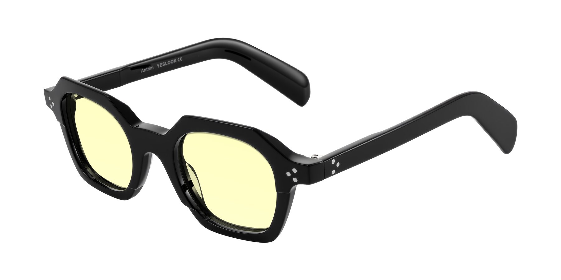 Angle of Antrim in Black with Light Yellow Tinted Lenses