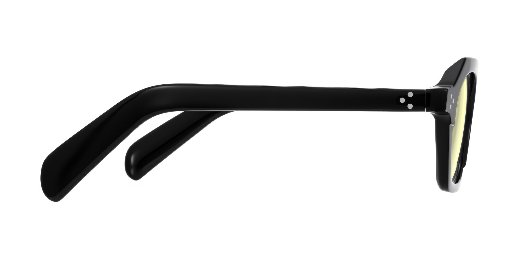 Side of Antrim in Black with Light Yellow Tinted Lenses