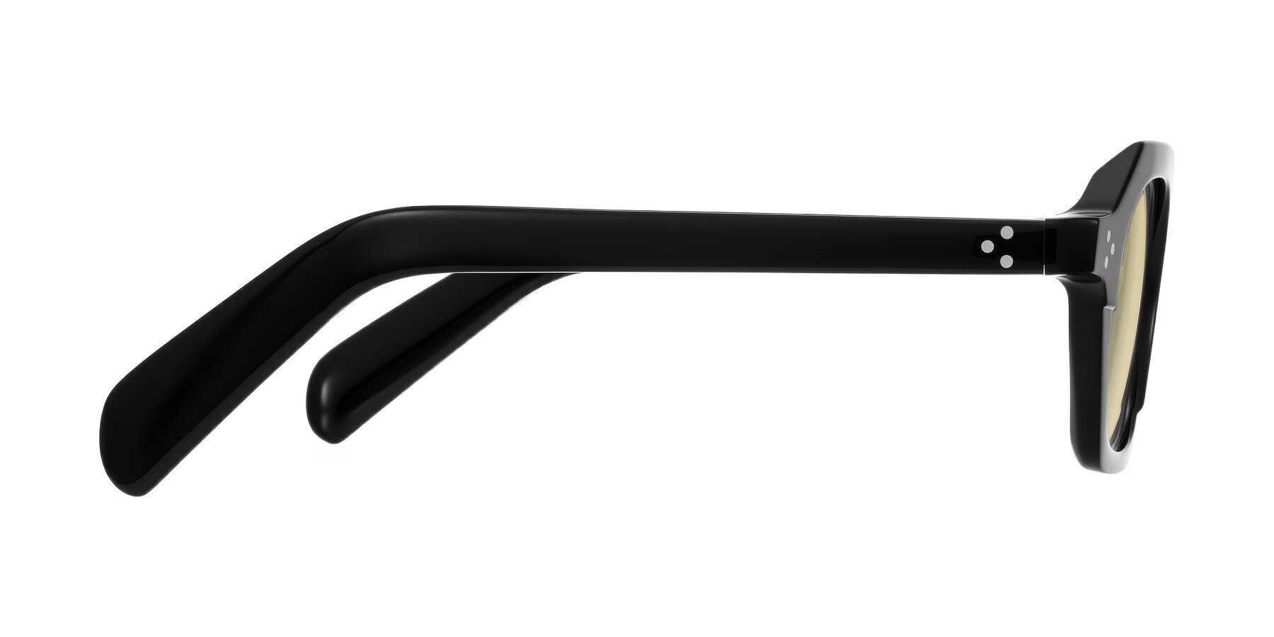 Side of Antrim in Black with Light Champagne Tinted Lenses