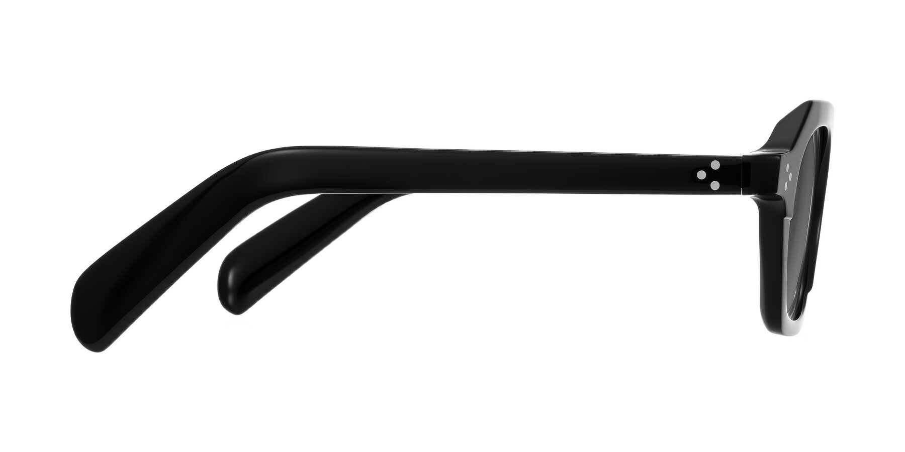 Side of Antrim in Black with Medium Gray Tinted Lenses