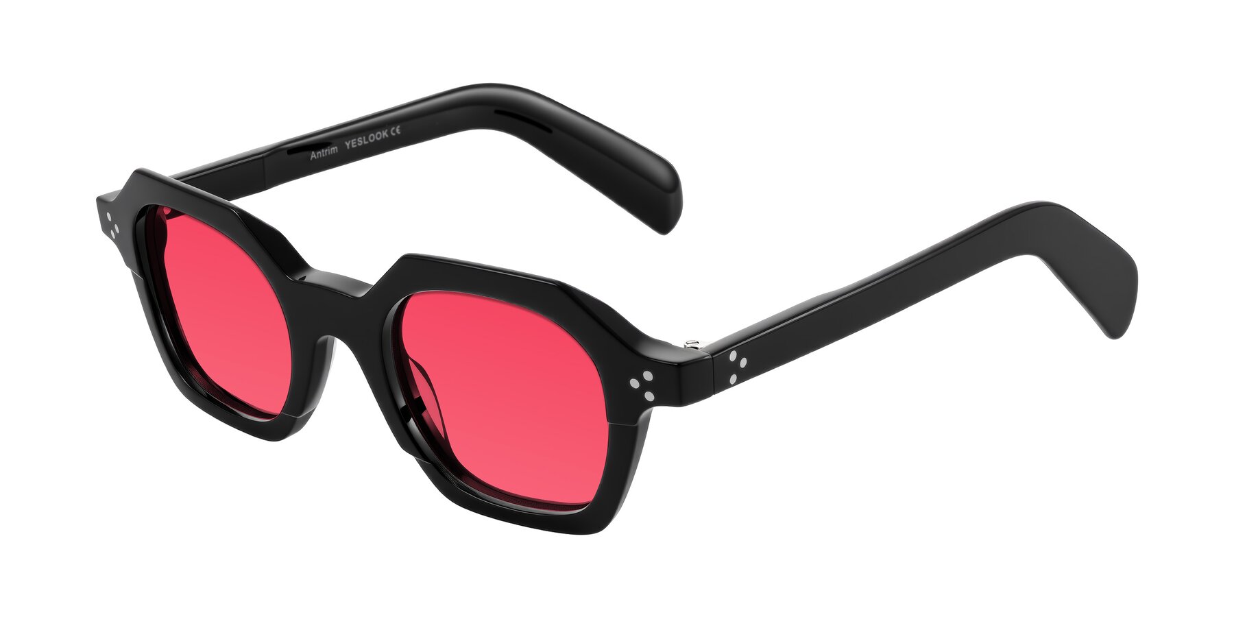 Angle of Antrim in Black with Red Tinted Lenses