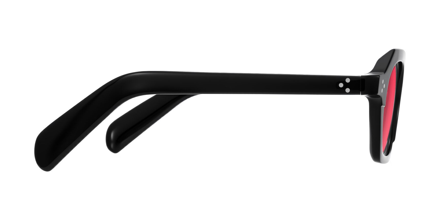 Side of Antrim in Black with Red Tinted Lenses