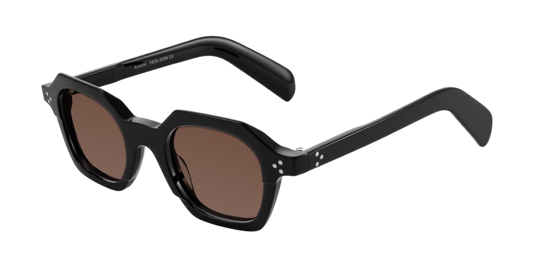 Angle of Antrim in Black with Brown Tinted Lenses