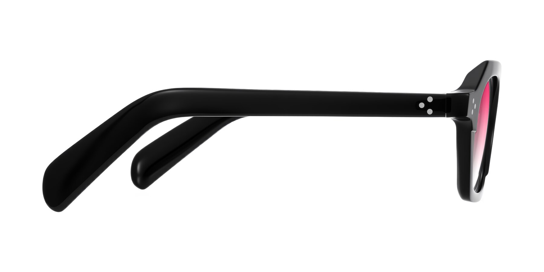 Side of Antrim in Black with Pink Gradient Lenses