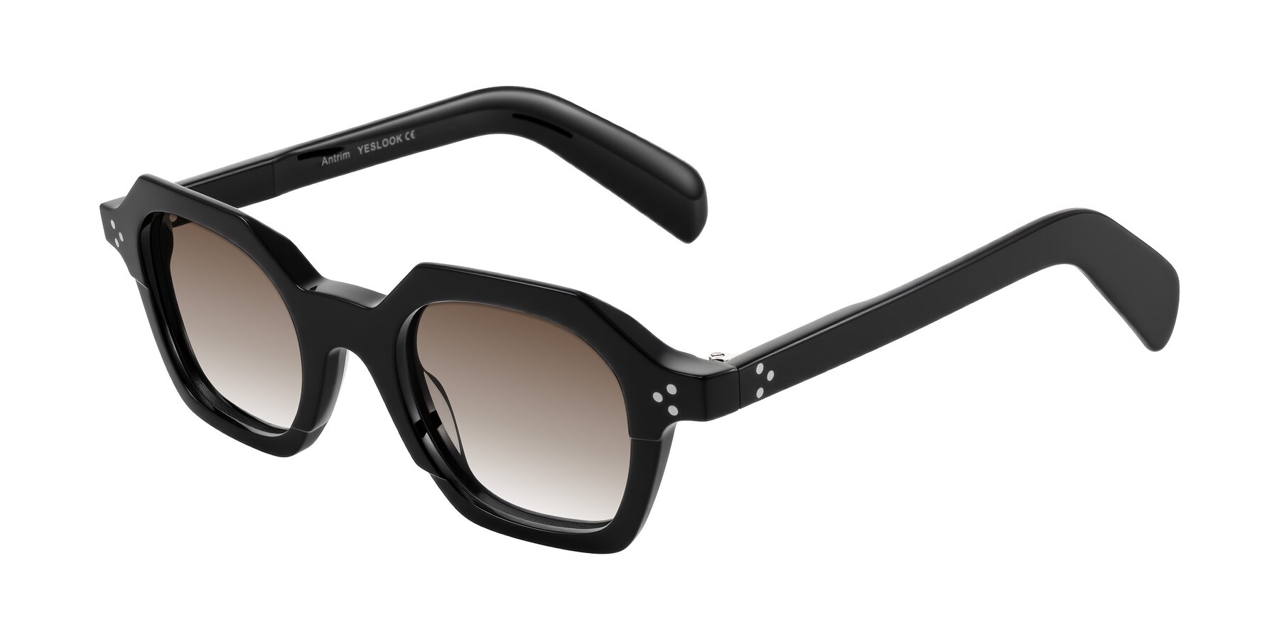 Angle of Antrim in Black with Brown Gradient Lenses