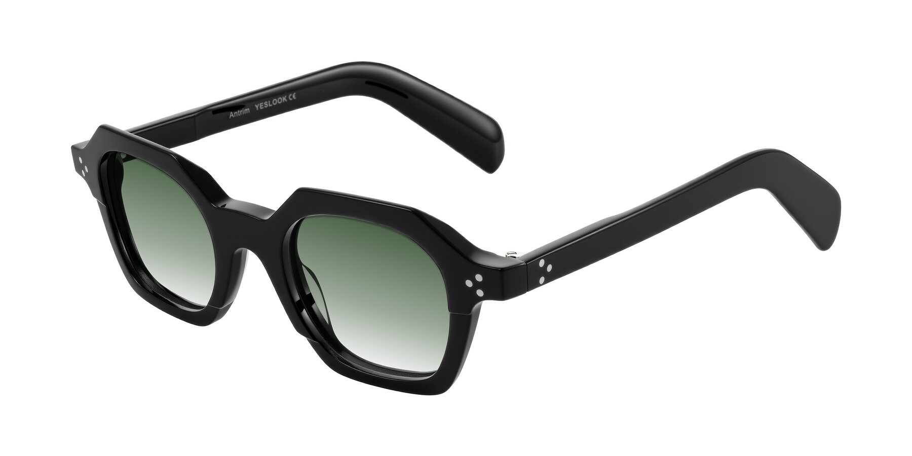 Angle of Antrim in Black with Green Gradient Lenses