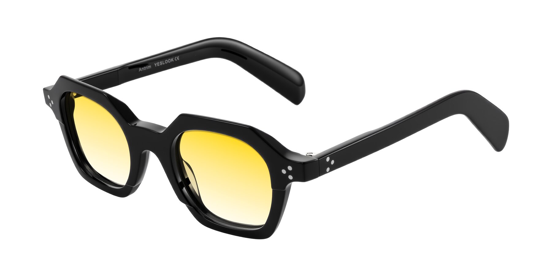 Angle of Antrim in Black with Yellow Gradient Lenses