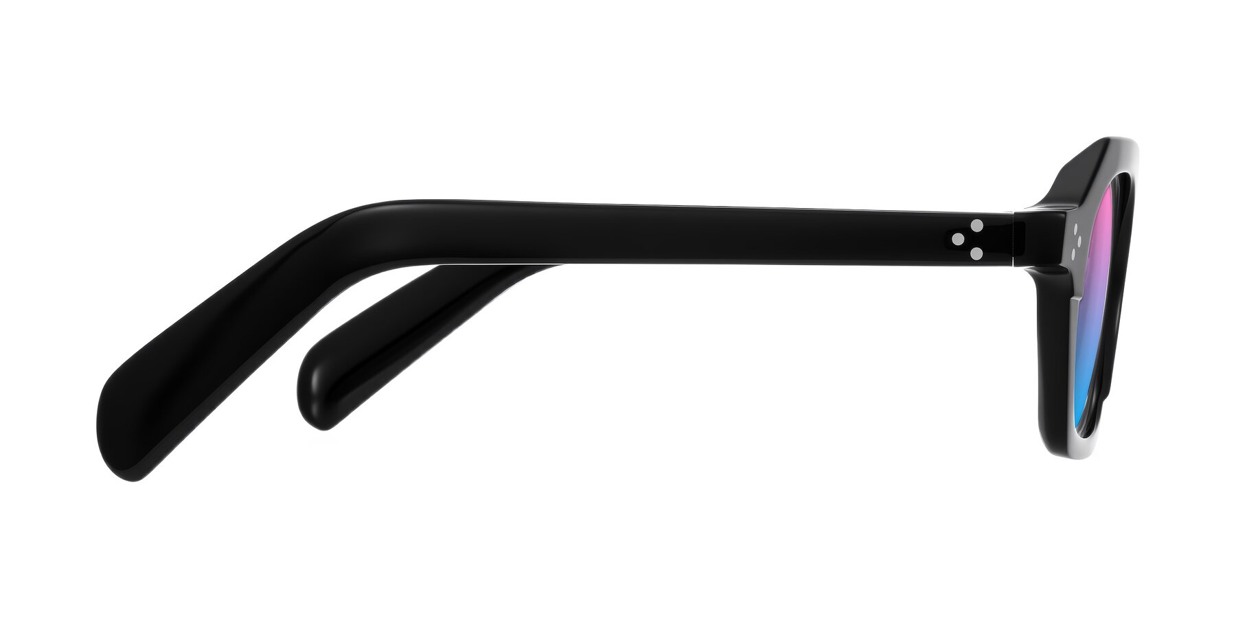Side of Antrim in Black with Pink / Blue Gradient Lenses