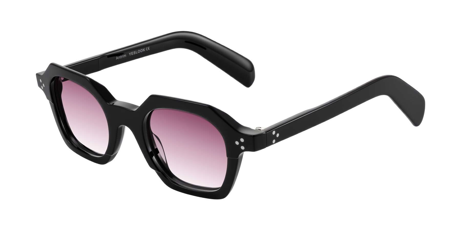 Angle of Antrim in Black with Wine Gradient Lenses