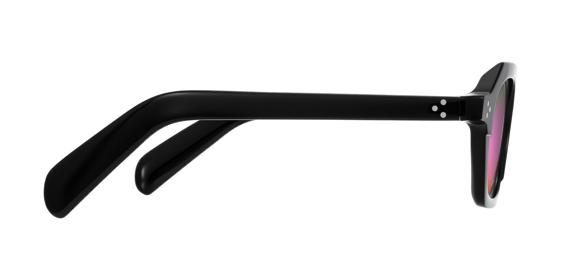 Side of Antrim in Black with Pink Mirrored Lenses