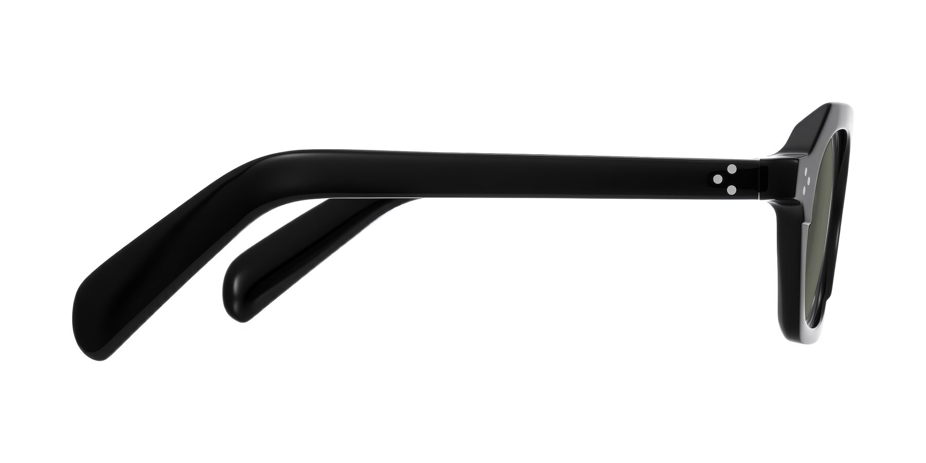 Side of Antrim in Black with Gray Polarized Lenses