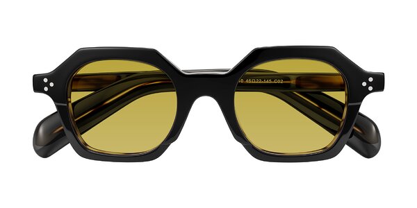 Front of Antrim in Black/Brown Striped