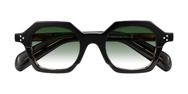 Front of Antrim in Black/Brown Striped