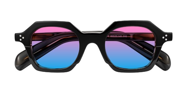 Front of Antrim in Black/Brown Striped