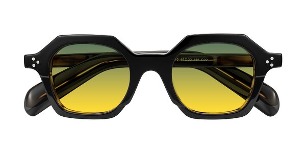 Front of Antrim in Black/Brown Striped