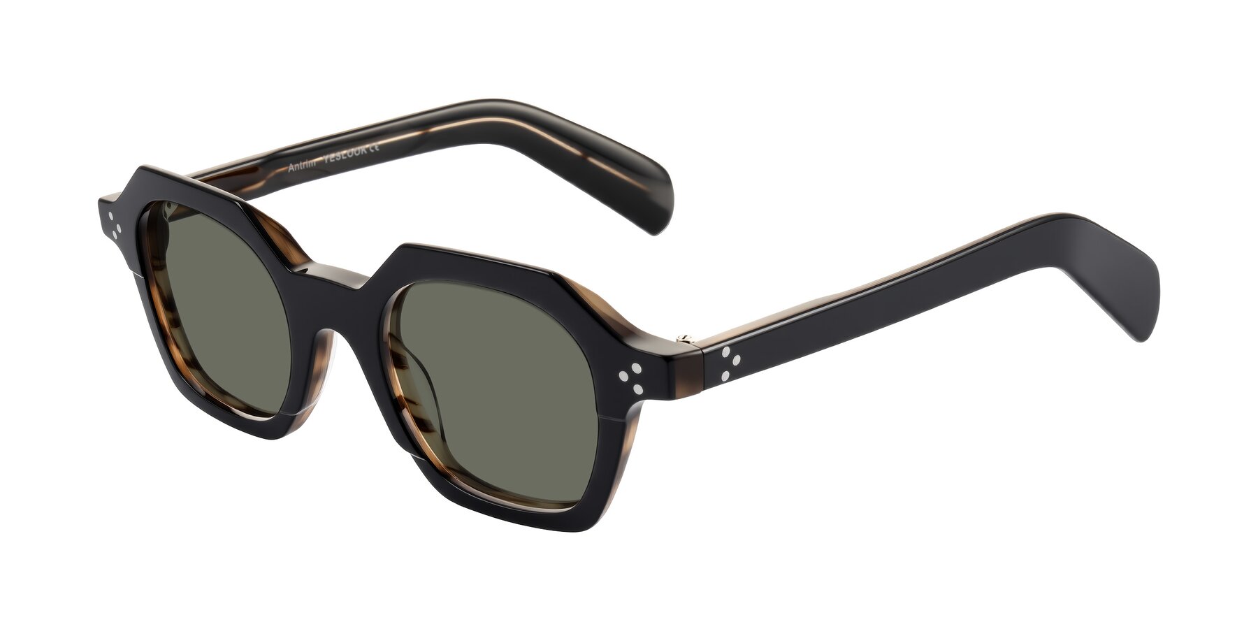 Angle of Antrim in Black/Brown Striped with Gray Polarized Lenses