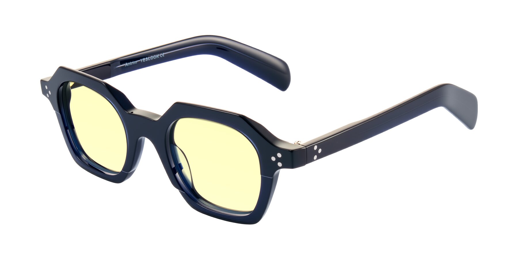 Angle of Antrim in Dark Black Blue with Light Yellow Tinted Lenses