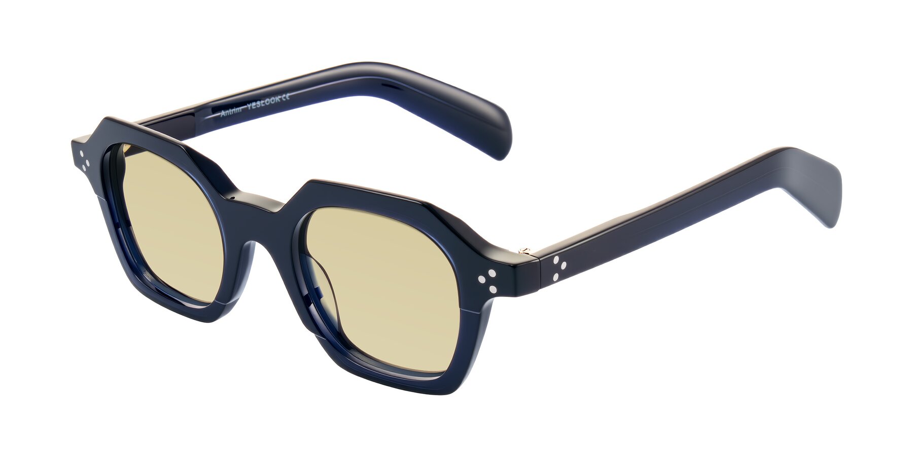 Angle of Antrim in Dark Black Blue with Light Champagne Tinted Lenses
