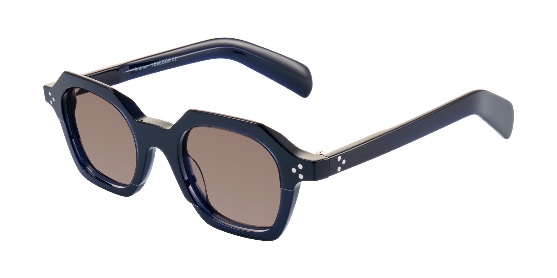 Angle of Antrim in Dark Black Blue with Medium Brown Tinted Lenses