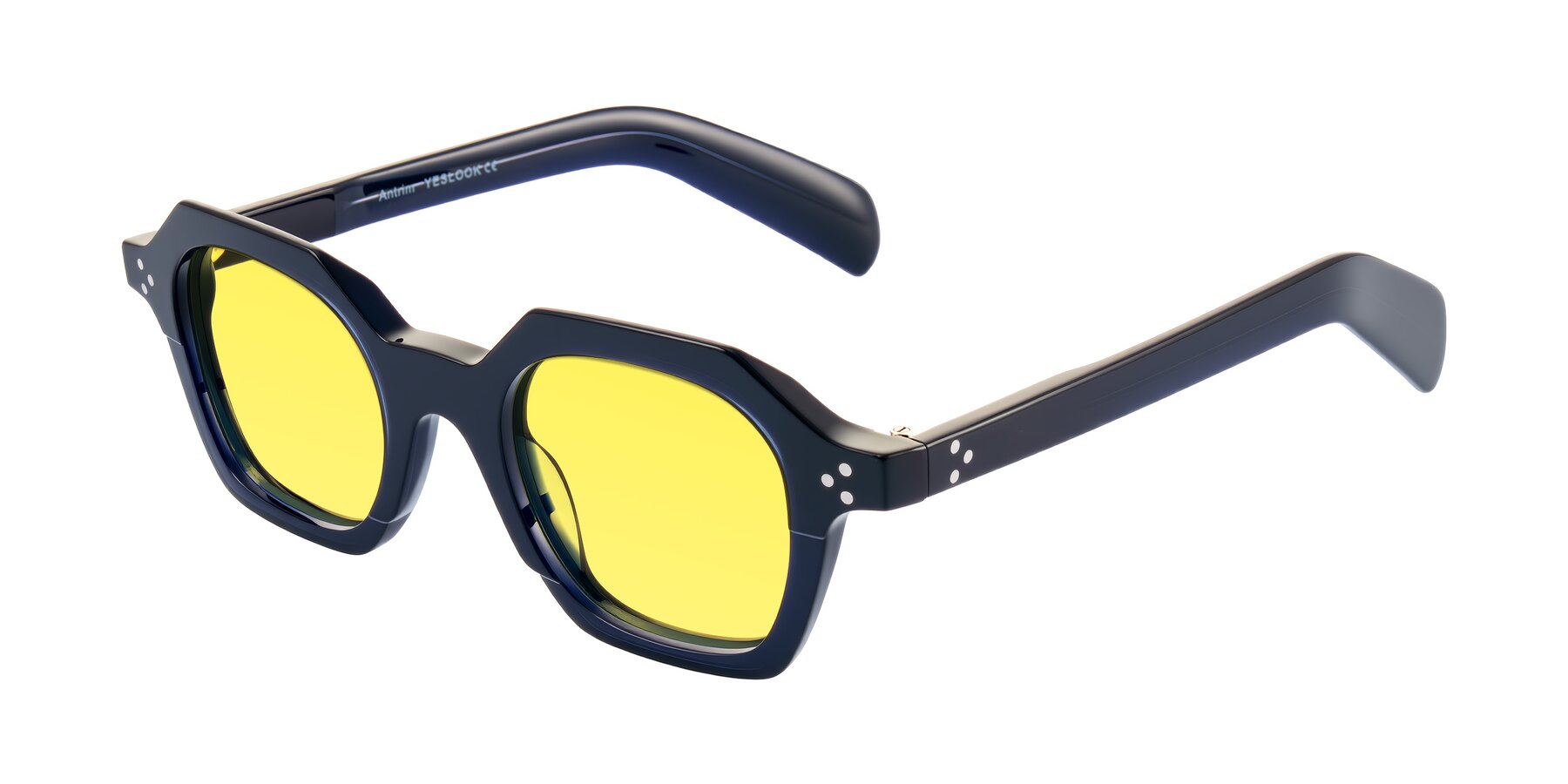Angle of Antrim in Dark Black Blue with Medium Yellow Tinted Lenses