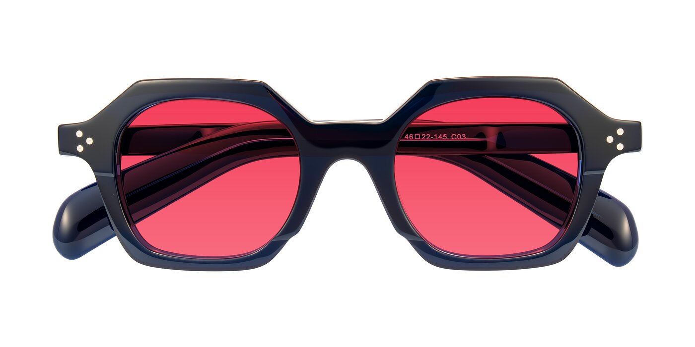 Antrim - Dark Black Blue Tinted Sunglasses