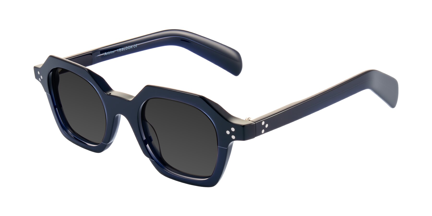 Angle of Antrim in Dark Black Blue with Gray Tinted Lenses