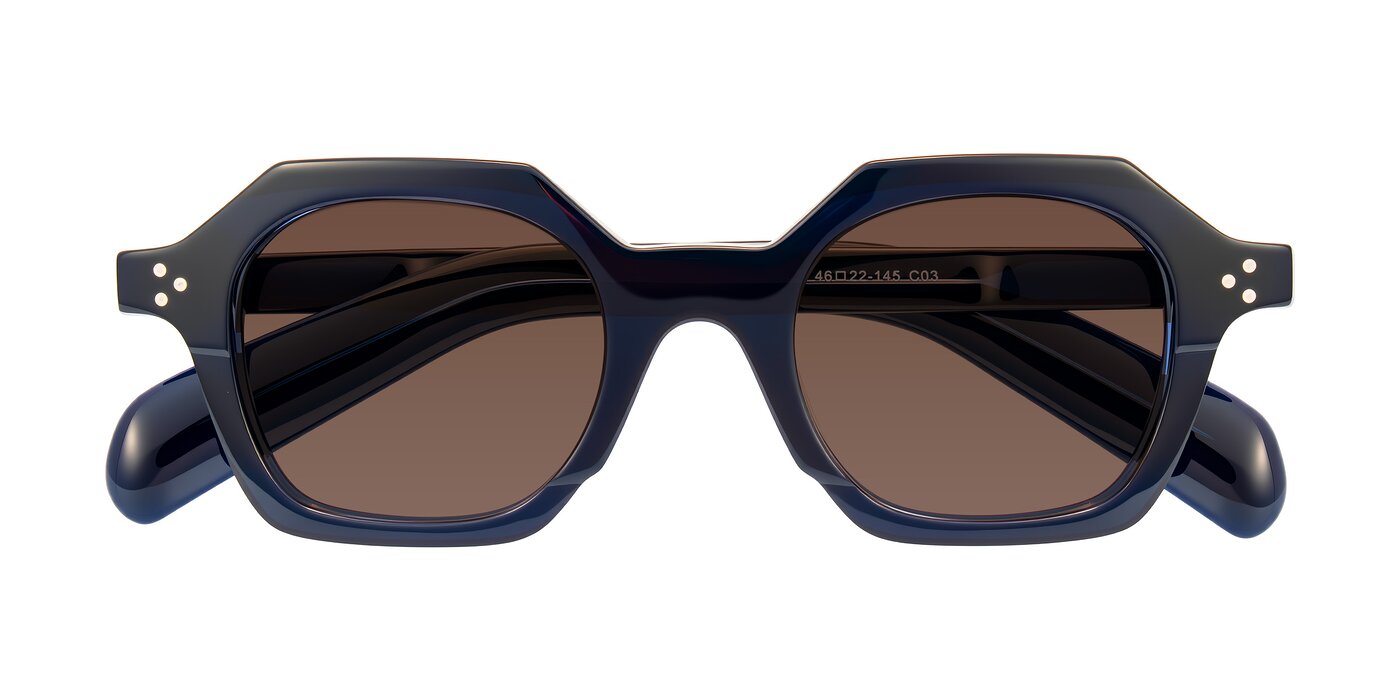 Antrim - Dark Black Blue Tinted Sunglasses