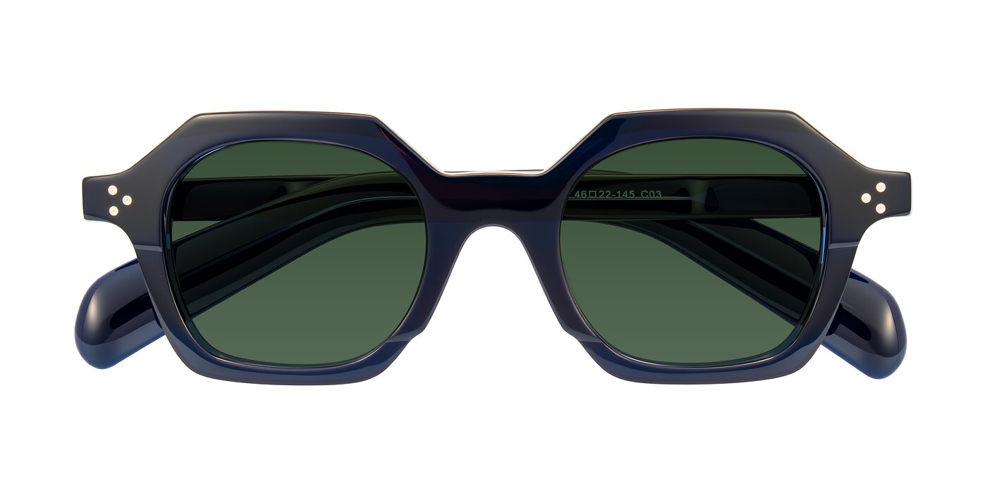 Antrim - Dark Black Blue Tinted Sunglasses