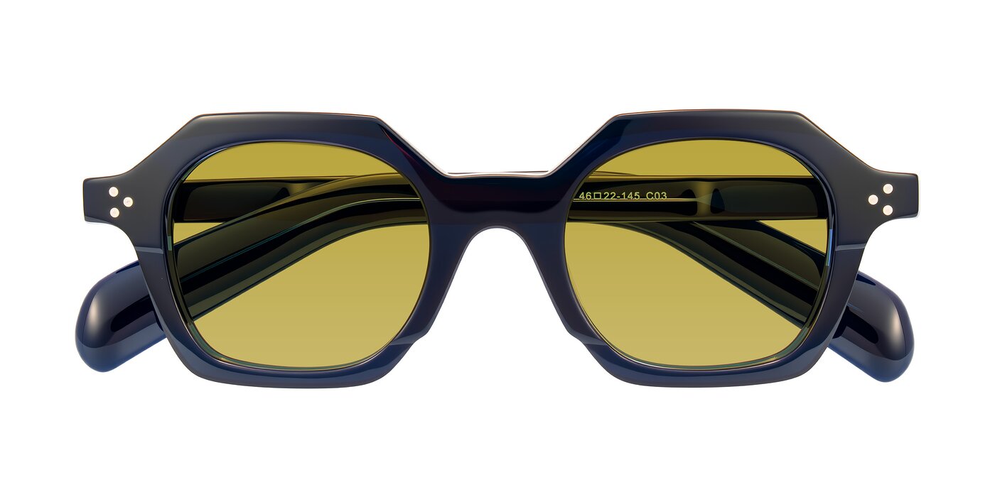 Antrim - Dark Black Blue Tinted Sunglasses