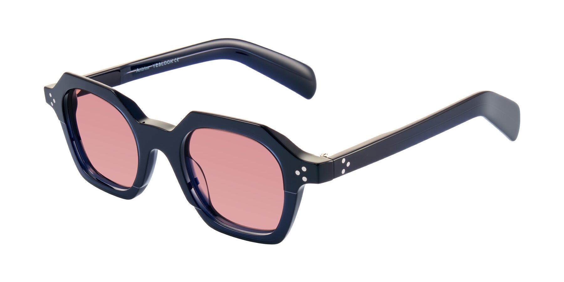 Angle of Antrim in Dark Black Blue with Medium Garnet Tinted Lenses