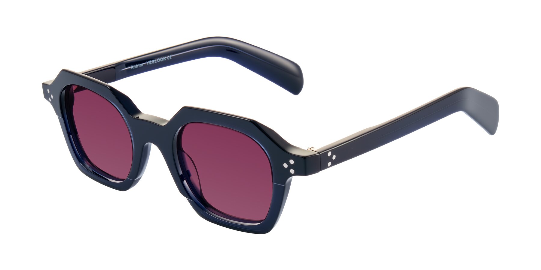Angle of Antrim in Dark Black Blue with Wine Tinted Lenses