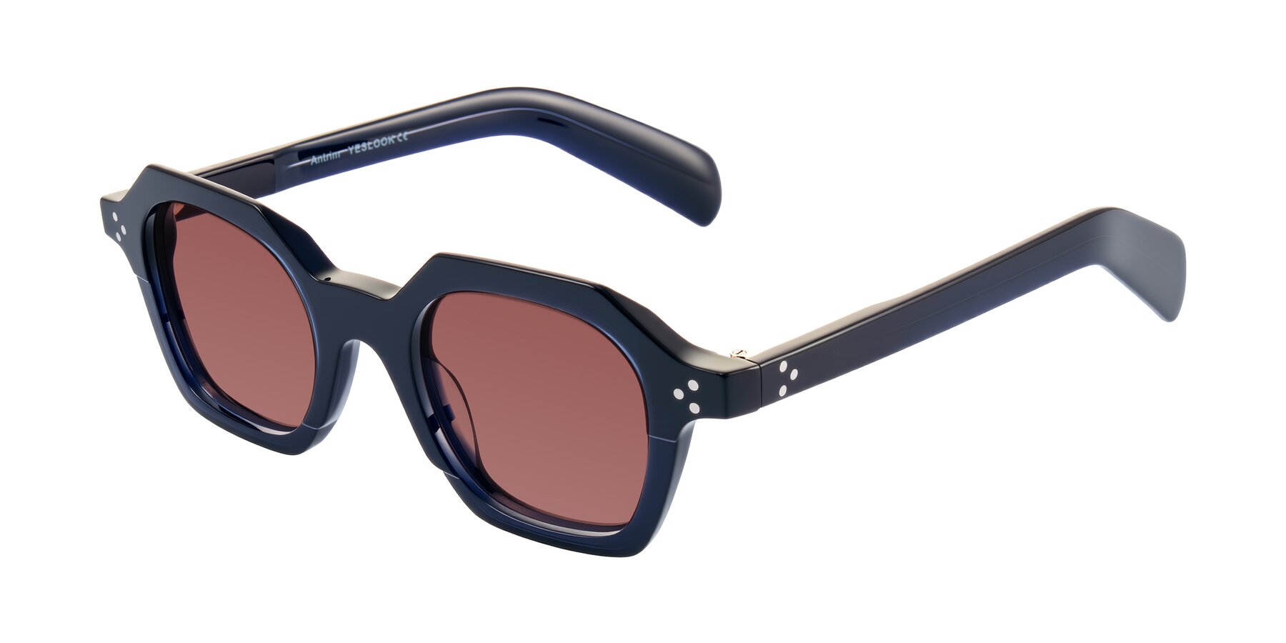 Angle of Antrim in Dark Black Blue with Garnet Tinted Lenses