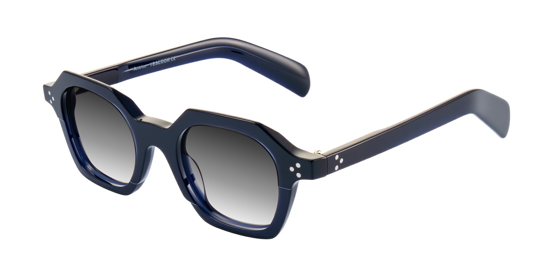 Angle of Antrim in Dark Black Blue with Gray Gradient Lenses