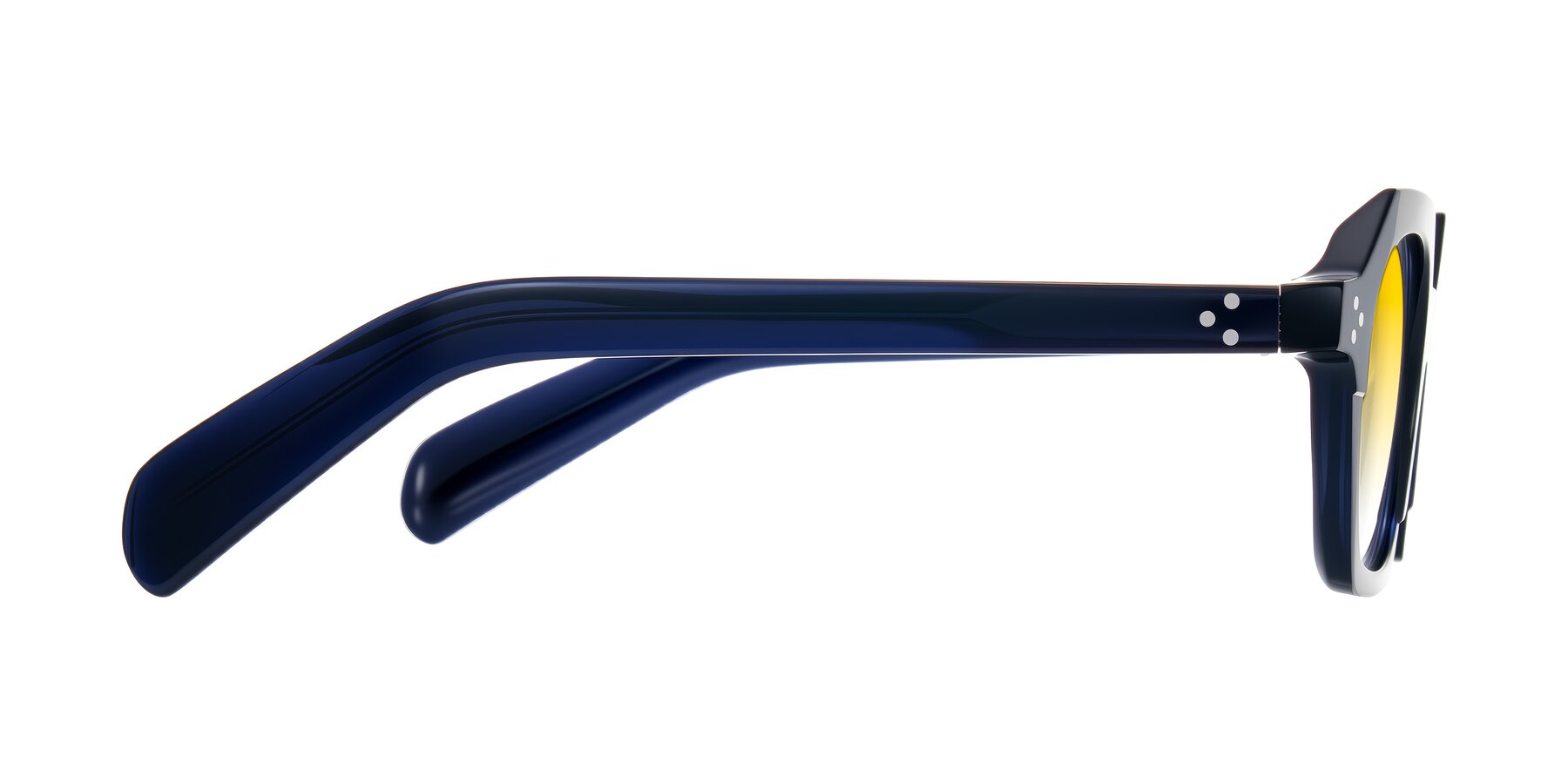 Side of Antrim in Dark Black Blue with Yellow Gradient Lenses