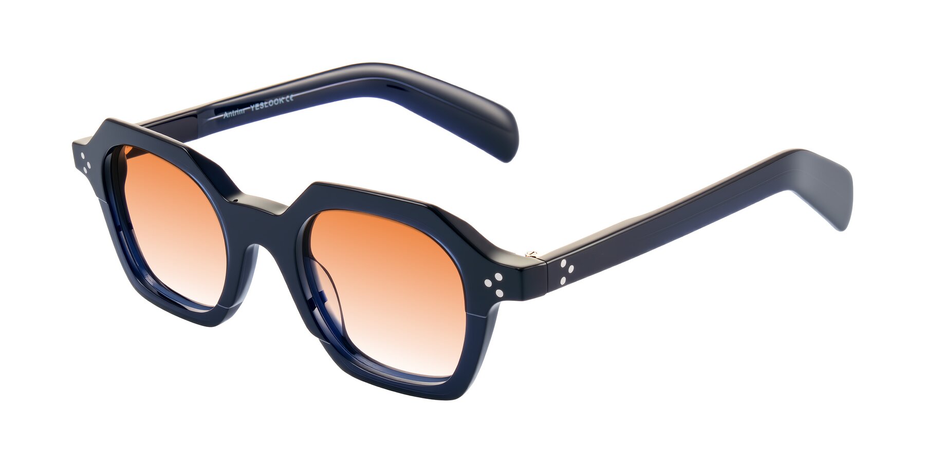 Angle of Antrim in Dark Black Blue with Orange Gradient Lenses