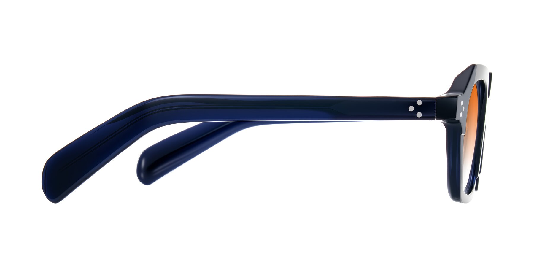 Side of Antrim in Dark Black Blue with Orange Gradient Lenses