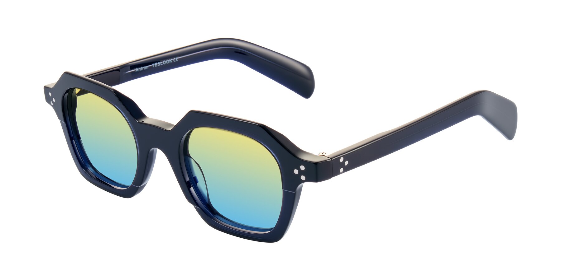 Angle of Antrim in Dark Black Blue with Yellow / Blue Gradient Lenses