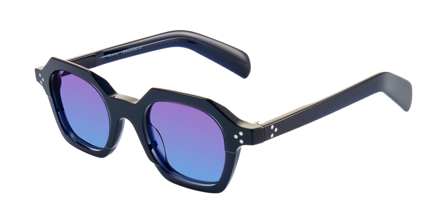 Angle of Antrim in Dark Black Blue with Purple / Blue Gradient Lenses