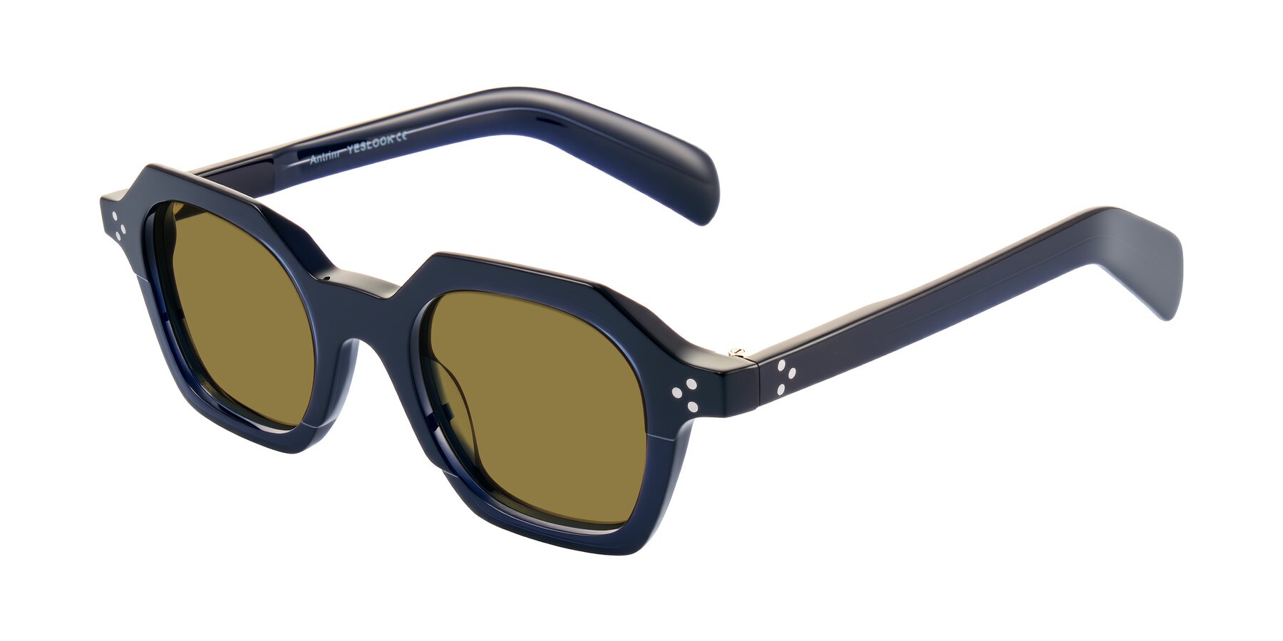 Angle of Antrim in Dark Black Blue with Brown Polarized Lenses