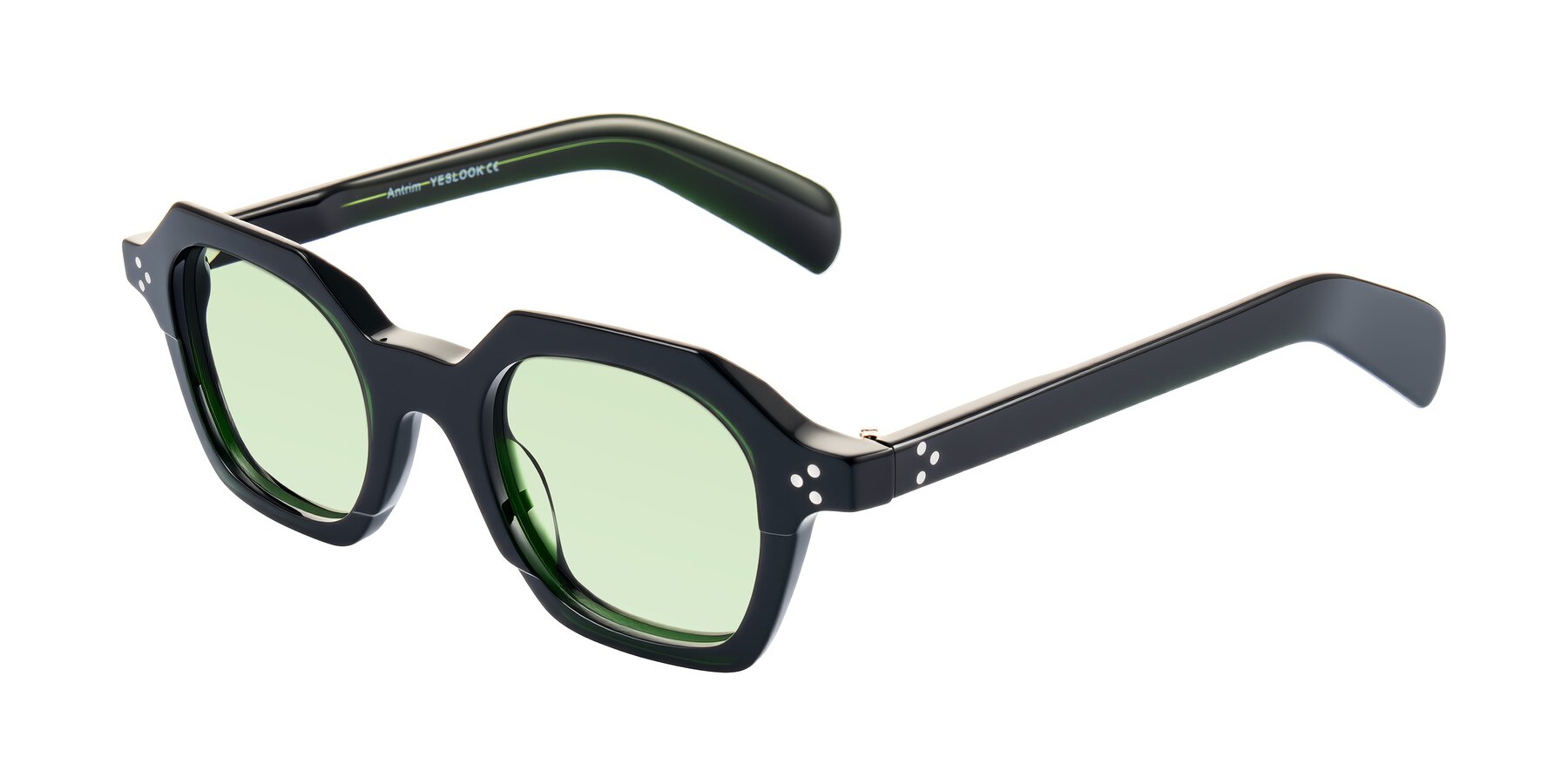 Angle of Antrim in Dark Black Green with Light Green Tinted Lenses