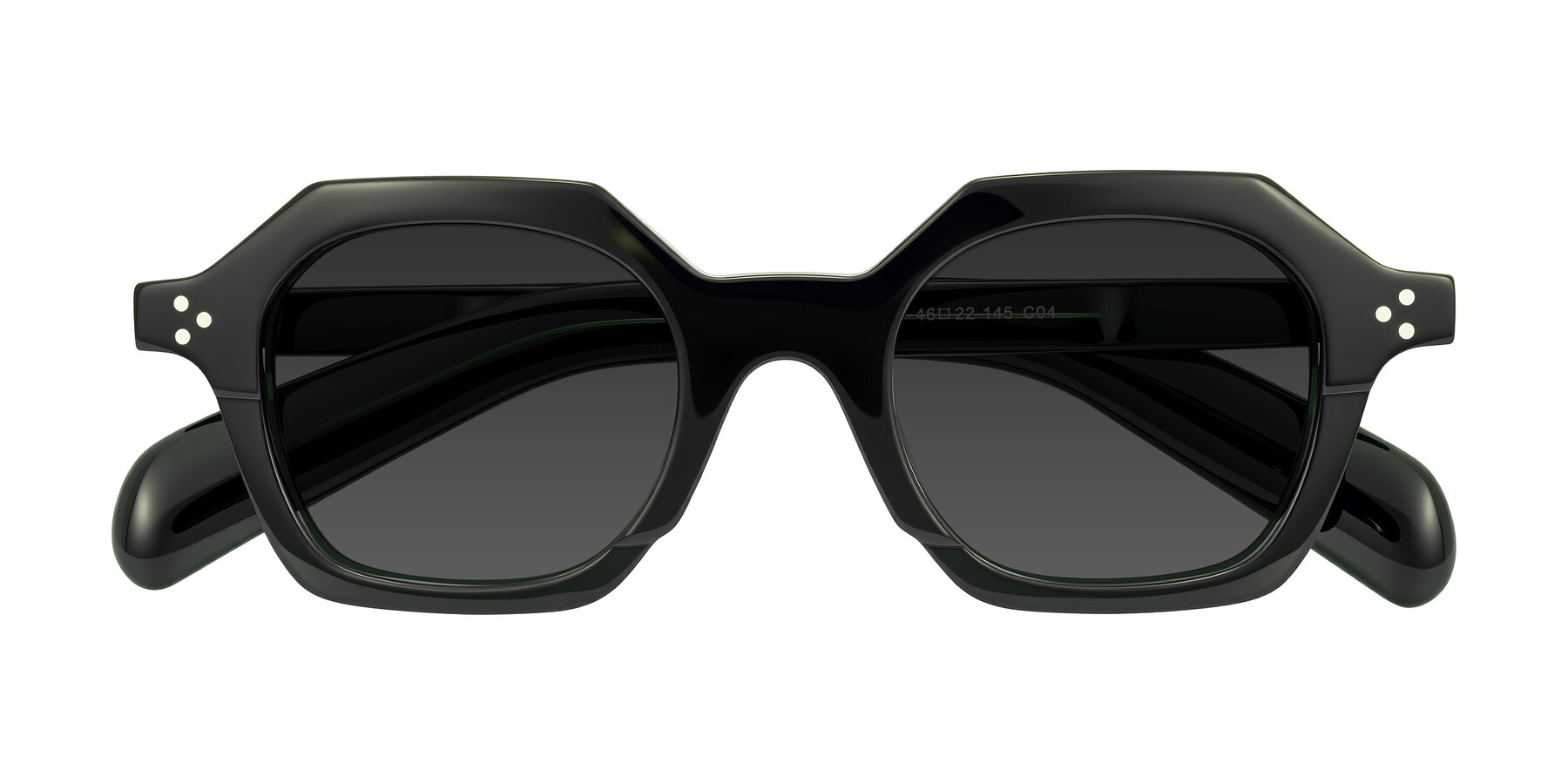 Folded Front of Antrim in Dark Black Green with Gray Tinted Lenses