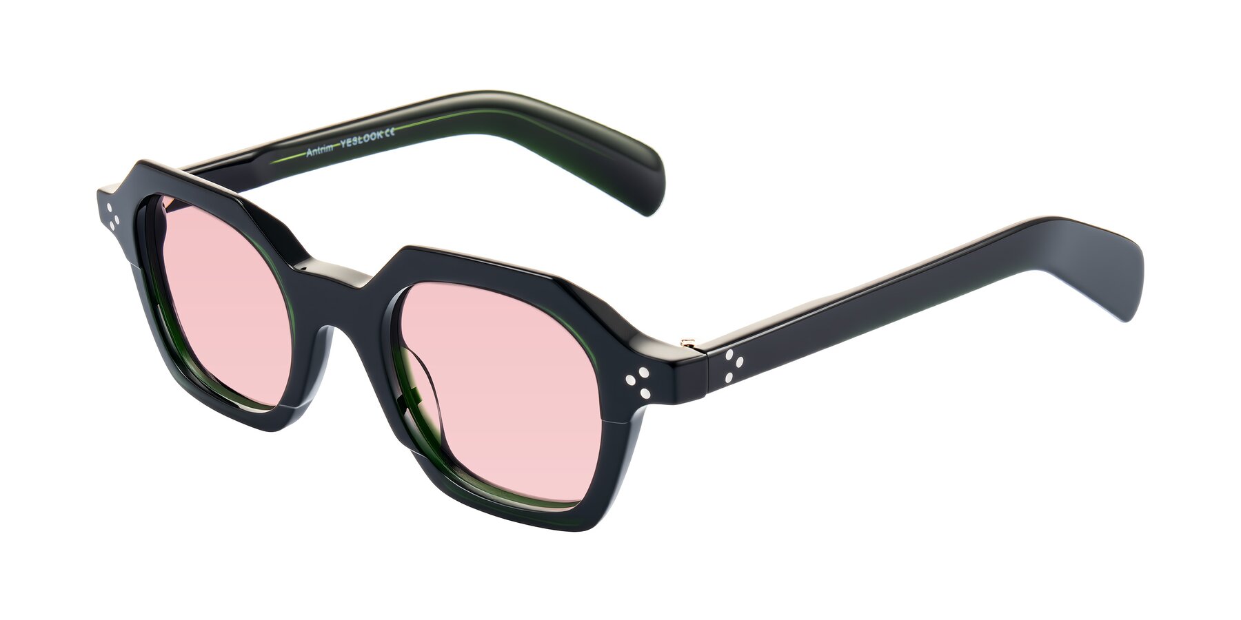 Angle of Antrim in Dark Black Green with Light Garnet Tinted Lenses