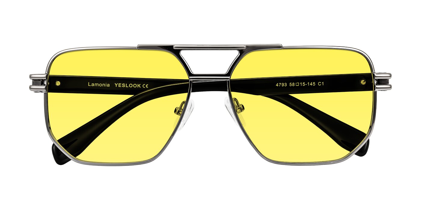 Lamonia - Gunmetal/Black Tinted Sunglasses