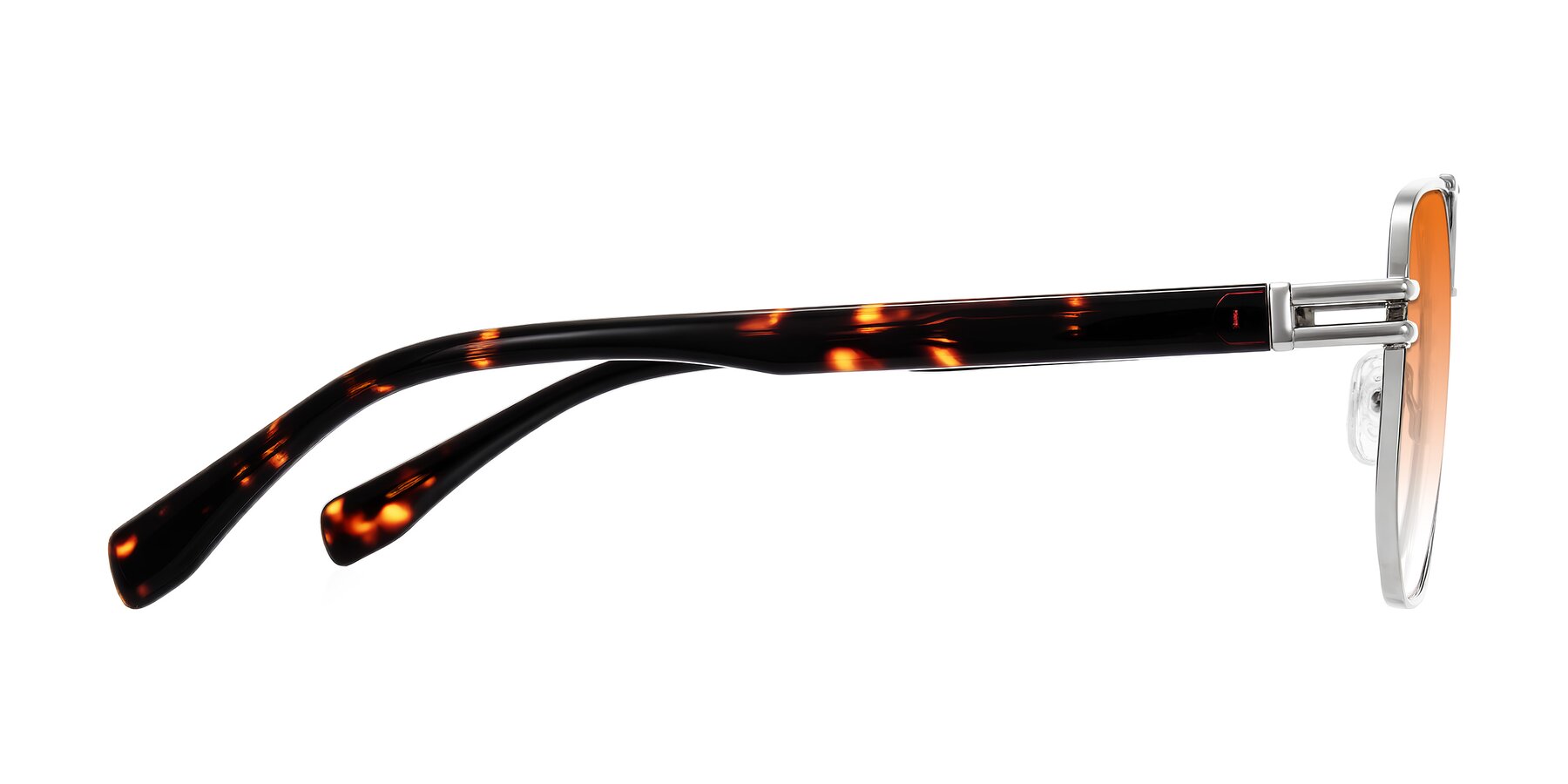 Side of Lamonia in Silver/Tortoise with Orange Gradient Lenses