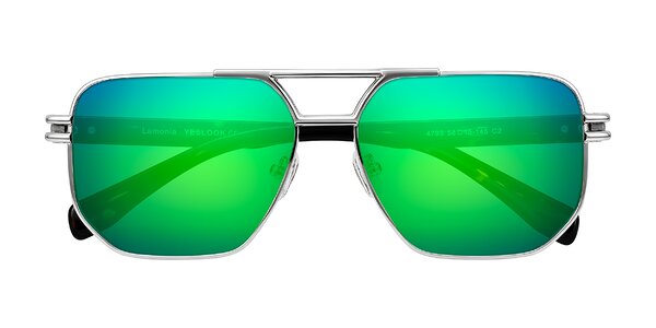 Front of Lamonia in Silver/Tortoise