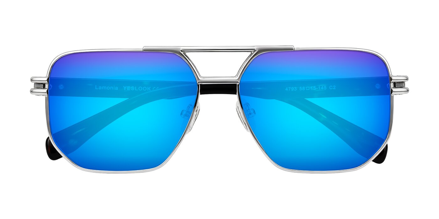 Lamonia - Silver/Tortoise Flash Mirrored Sunglasses