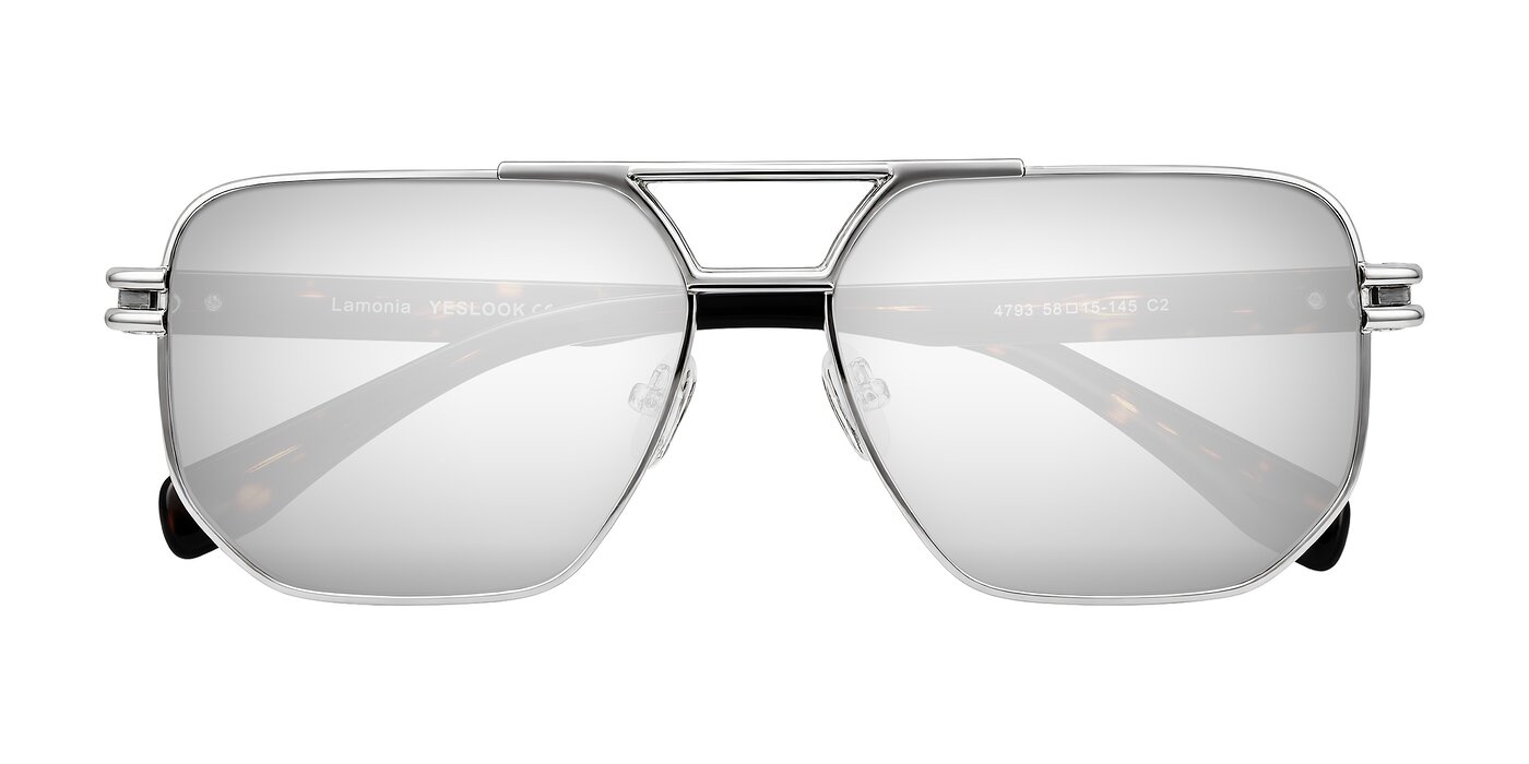 Lamonia - Silver/Tortoise Flash Mirrored Sunglasses